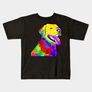 Labrador Dog Rainbow Painting Kids T-Shirt